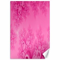 Soft Pink Frost Of Morning Fractal Canvas 12  X 18  (unframed) by Artist4God