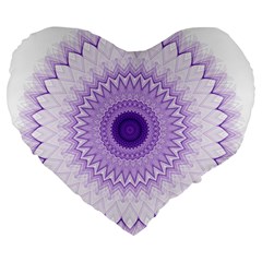 Mandala 19  Premium Heart Shape Cushion by Siebenhuehner