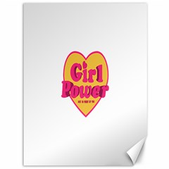 Girl Power Heart Shaped Typographic Design Quote Canvas 36  X 48  (unframed) by dflcprints