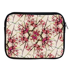 Red Deco Geometric Nature Collage Floral Motif Apple Ipad Zippered Sleeve by dflcprints