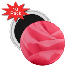 Pink Silk Effect  2 25  Button Magnet (10 Pack) by Colorfulart23