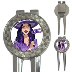 Purple Witch Golf Pitchfork & Ball Marker by FunWithFibro