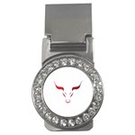 Stylized Symbol Red Bull Icon Design Money Clip (CZ) Front