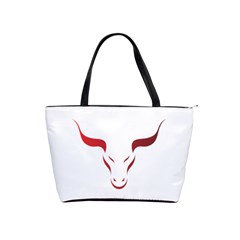 Stylized Symbol Red Bull Icon Design Large Shoulder Bag by rizovdesign