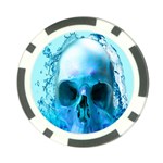 Skull In Water Poker Chip (10 Pack) Front