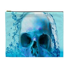 Skull In Water Cosmetic Bag (xl) by icarusismartdesigns