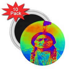 Sitting Bull 2 25  Button Magnet (10 Pack) by icarusismartdesigns