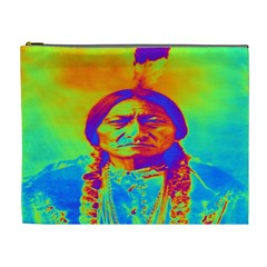 Sitting Bull Cosmetic Bag (xl) by icarusismartdesigns