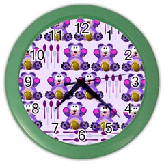 Fms Honey Bear With Spoons Wall Clock (color) by FunWithFibro