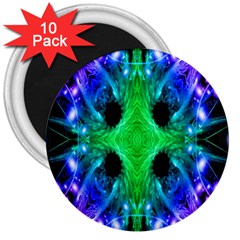 Alien Snowflake 3  Button Magnet (10 Pack) by icarusismartdesigns