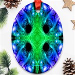 Alien Snowflake Oval Ornament (Two Sides) Back