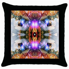 Connection Black Throw Pillow Case by icarusismartdesigns