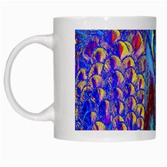 Peacock White Coffee Mug by icarusismartdesigns