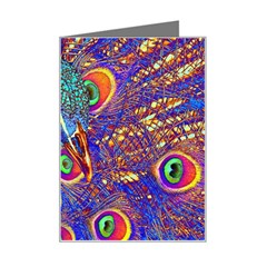 Peacock Mini Greeting Card by icarusismartdesigns