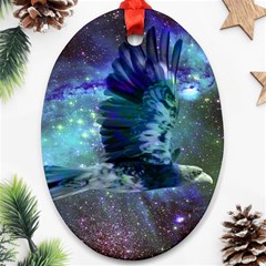 Catch A Falling Star Oval Ornament (two Sides) by icarusismartdesigns