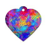 Colour Chaos  Dog Tag Heart (Two Sided) Back