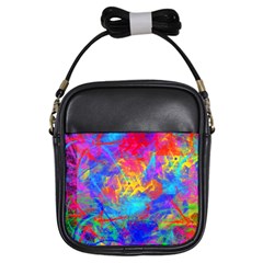 Colour Chaos  Girl s Sling Bag by icarusismartdesigns