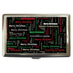 Merry Christmas Typography Art Cigarette Money Case Front