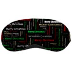 Merry Christmas Typography Art Sleeping Mask Front