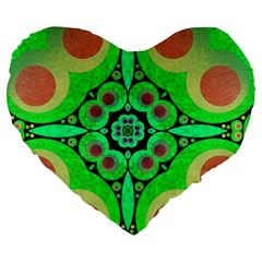 Neon Green  19  Premium Heart Shape Cushion by OCDesignss