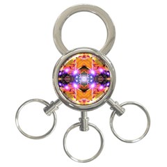 Abstract Flower 3-ring Key Chain by icarusismartdesigns