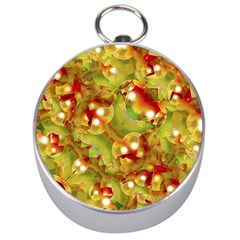 Christmas Print Motif Silver Compass by dflcprints