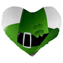 Irish Shamrock Hat152049 640 19  Premium Heart Shape Cushion by Colorfulart23