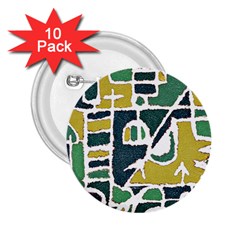 Colorful Tribal Abstract Pattern 2 25  Button (10 Pack) by dflcprints