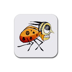 Funny Bug Running Hand Drawn Illustration Drink Coaster (square) by dflcprints