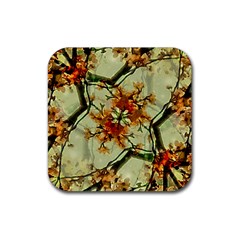 Floral Motif Print Pattern Collage Drink Coaster (square) by dflcprints