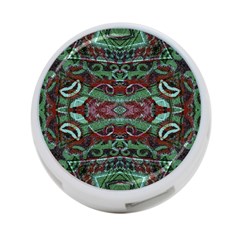 Tribal Ornament Pattern In Red And Green Colors 4-port Usb Hub (two Sides) by dflcprints