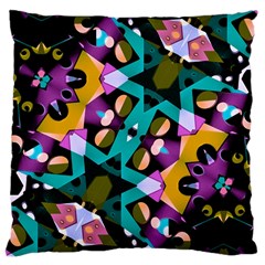 Digital Futuristic Geometric Pattern Large Cushion Case (two Sided)  by dflcprints