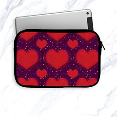 Galaxy Hearts Grunge Style Pattern Apple Ipad Mini Zippered Sleeve by dflcprints