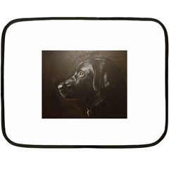 Black Lab Mini Fleece Blanket (two Sided) by LabsandRetrievers