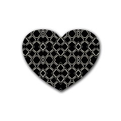 Geometric Abstract Pattern Futuristic Design  Drink Coasters 4 Pack (heart)  by dflcprints