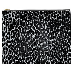 Black&white Leopard Print  Cosmetic Bag (xxxl) by OCDesignss