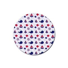 Nautical Sea Pattern Drink Coaster (round) by StuffOrSomething