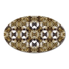 Baroque Ornament Pattern Print Magnet (oval) by dflcprints