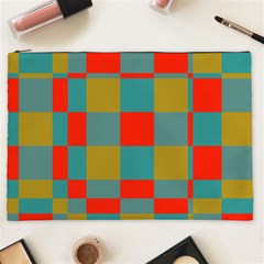 Squares In Retro Colors Cosmetic Bag (xxl) by LalyLauraFLM