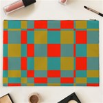 Squares in retro colors Cosmetic Bag (XXL) Back