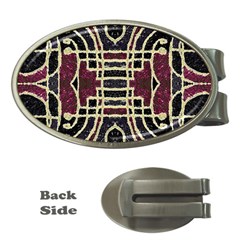 Tribal Style Ornate Grunge Pattern  Money Clip (oval) by dflcprints