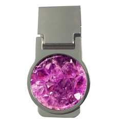 Amethyst Stone Of Healing Money Clip (round) by FunWithFibro