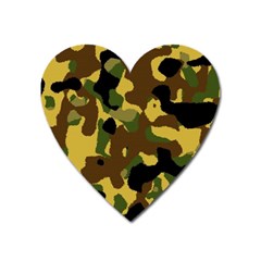 Camo Pattern  Magnet (heart) by Colorfulart23