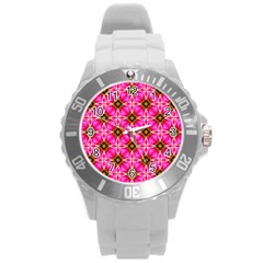 Cute Pretty Elegant Pattern Plastic Sport Watch (large) by GardenOfOphir