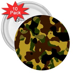 Camo Pattern  3  Button (10 Pack) by Colorfulart23