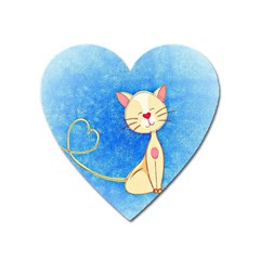 Cute Cat Magnet (heart) by Colorfulart23