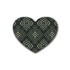 Geometric Futuristic Grunge Print Drink Coasters (heart) by dflcprints