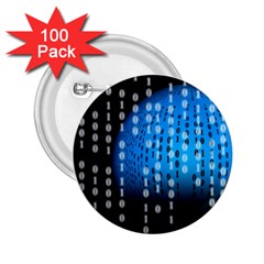 Binary Rain 2 25  Button (100 Pack) by StuffOrSomething