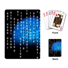 Binary Rain Playing Cards Single Design by StuffOrSomething