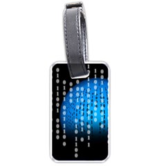 Binary Rain Luggage Tag (one Side) by StuffOrSomething